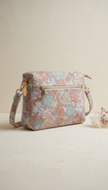 Botanical Blue Pastel Weave Crossbody